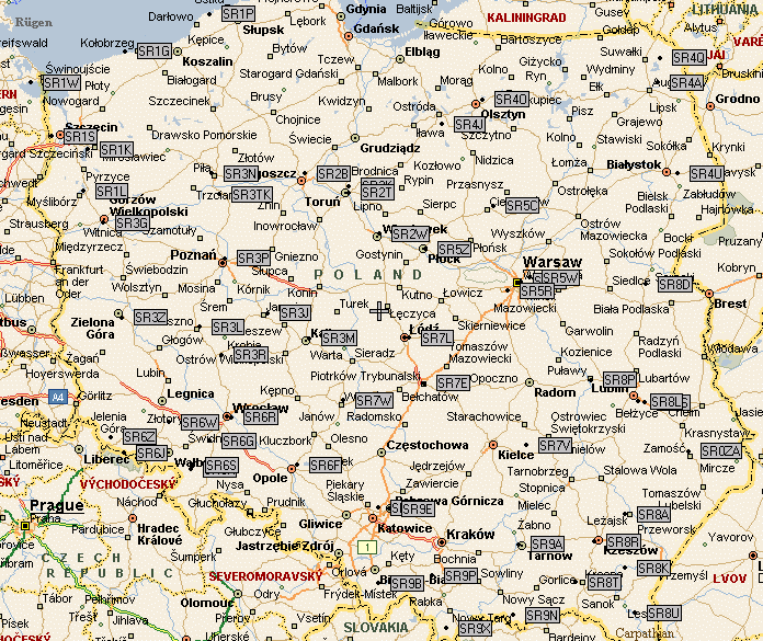 Карта 2 М репитеров Польши